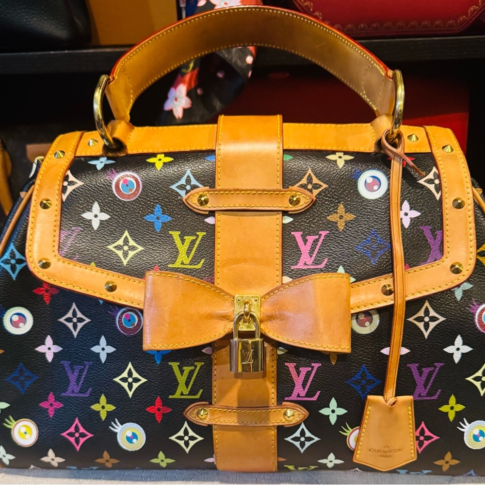 Louis Vuitton Black Multicolore Monogram Sac Retro GM- Limited Edition
